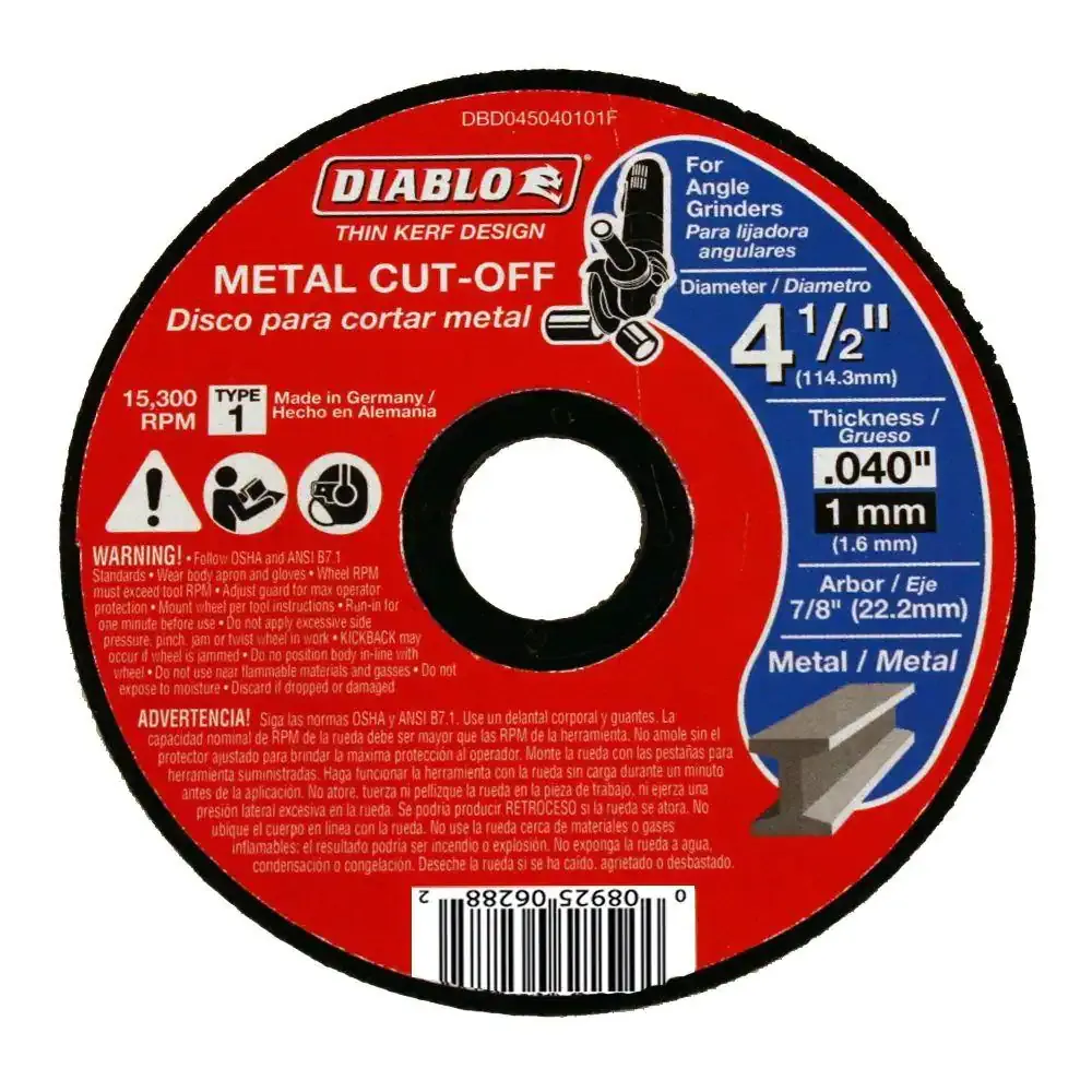 Diablo DBD045040101F 4-1/2" Metal Cut-Off Disc