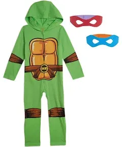 Teenage Mutant Ninja Turtles Zip Up Cosplay Costume Coverall and Masks