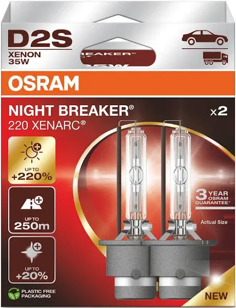 Osram Xenarc Night Breaker 220 HID Xenon Bulbs (2 Pack)