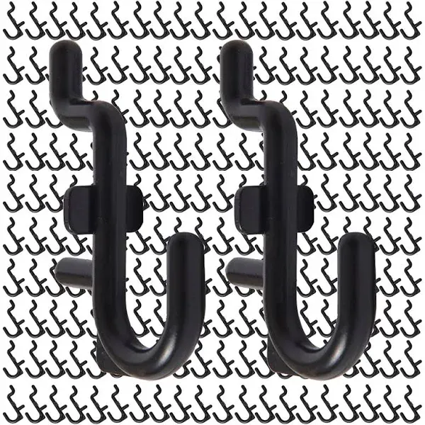 Jucoan 200 Pack Pegboard Hooks J Shape Peg Hooks for 1/4" Pegboard