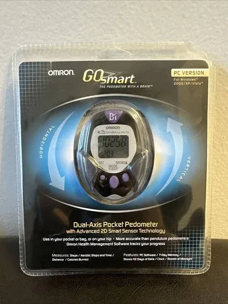 OMRON Go Smart Dual - Axis Pocket Pedometer HJ-720ITC *NEW BATTERY*