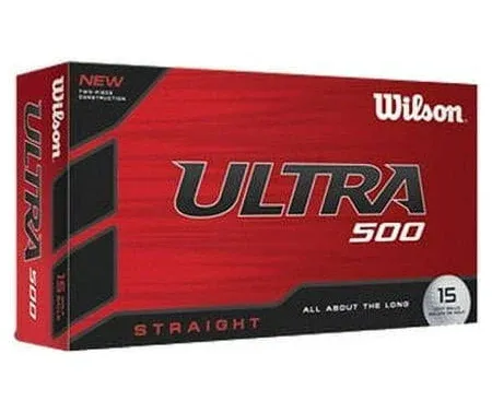 NEW Wilson Ultra 500 Straight Golf Balls 15 Pack - 1