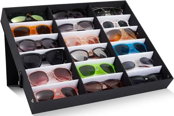 Juvale 18 Slot Sunglasses Display Case