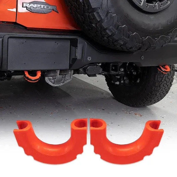 IAG I-Line Rear Bumper Red TPE Tow Loop Cover Pair for 2021+ Ford Bronco