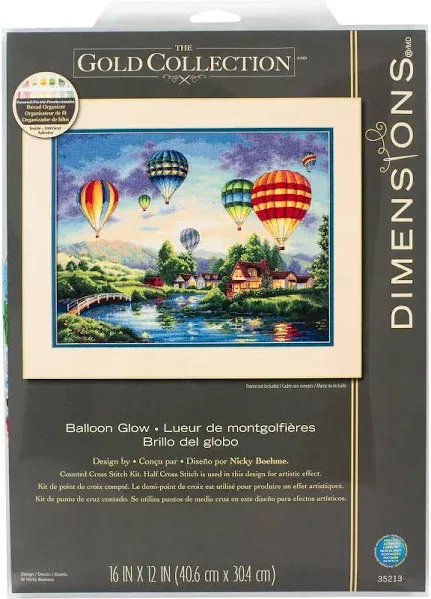 Dimensions Gold Collection Balloon Glow Counted Cross Stitch Kit