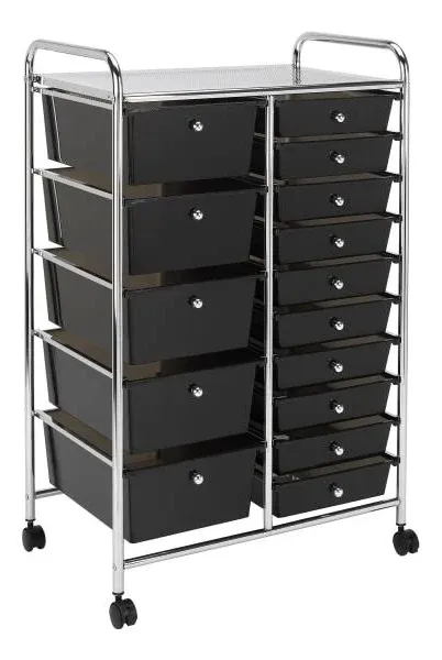 Realspace 15-Drawer Mobile Cart