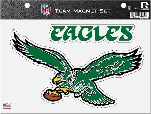 Philadelphia Eagles Kelly Green Retro Logo Sheet Die Cut 8x11 Inch Magnets