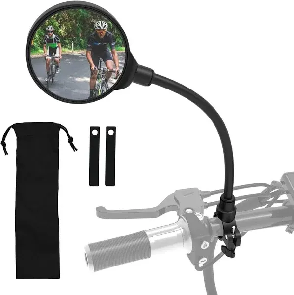 Adjustable 360° Wide Angle Bicycle Handlebar Mirror - 1 Piece