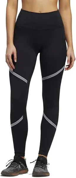 adidas Women's Believe This High Rise 3-Stripes Tights, Black