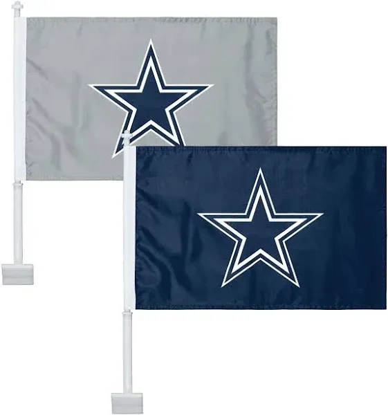 FOCO NFL Solid Car Flag 2 Pack