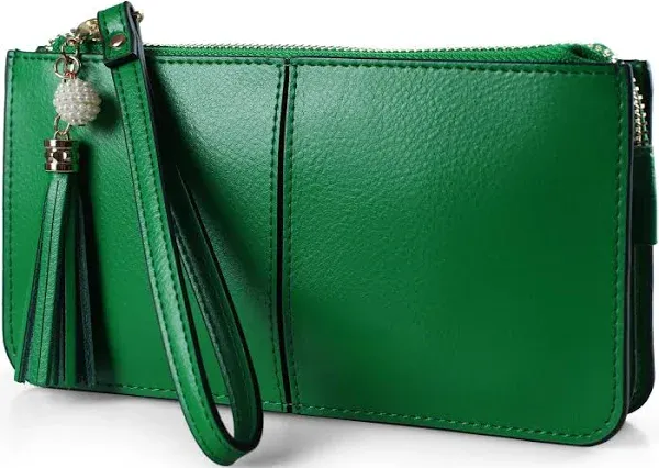 befen Women's Genuine Leather Wristlet Clutch