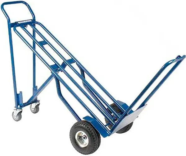 Steel 3-In-1 Convertible Hand Truck with Pneumatic Wheels