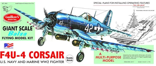 Guillow's Vought F4U-4 Corsair Model Kit, Navy