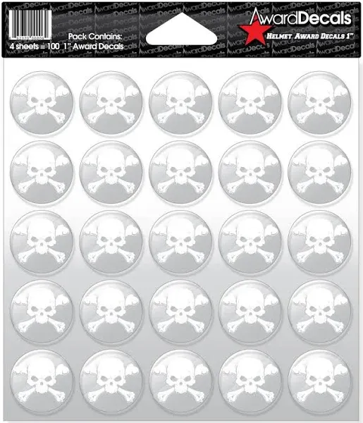 Award Decals New Skull and Crossbone