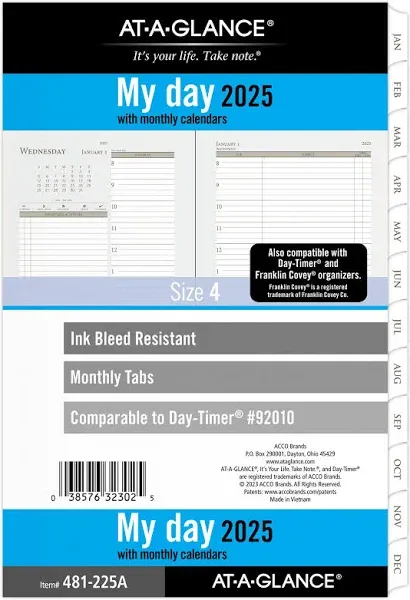 AT-A-GLANCE Daily Planner Refill 5-1/2" x 8-1/2"