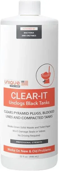 Unique RV Digest-It Black Water Tank Treatment - Concentrated Liquid RV Toilet T