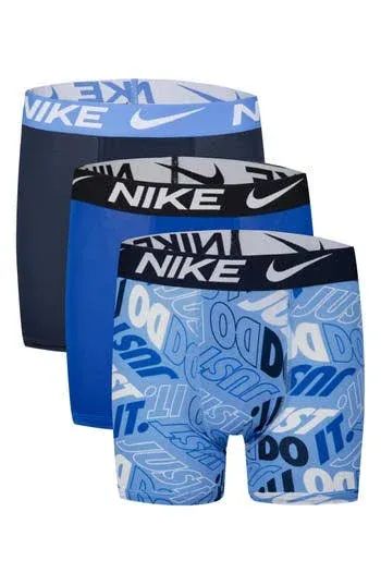 Boys Nike 8-20 Printed 3-Pack Boxer Briefs