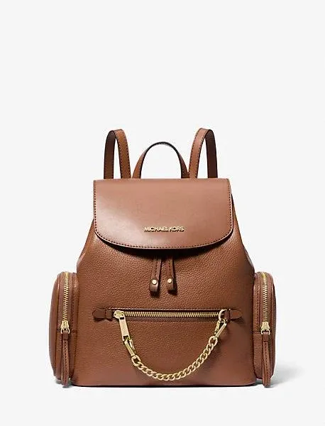 Michael Kors Jet Set Medium Luggage Leather Chain Shoulder Backpack Bag