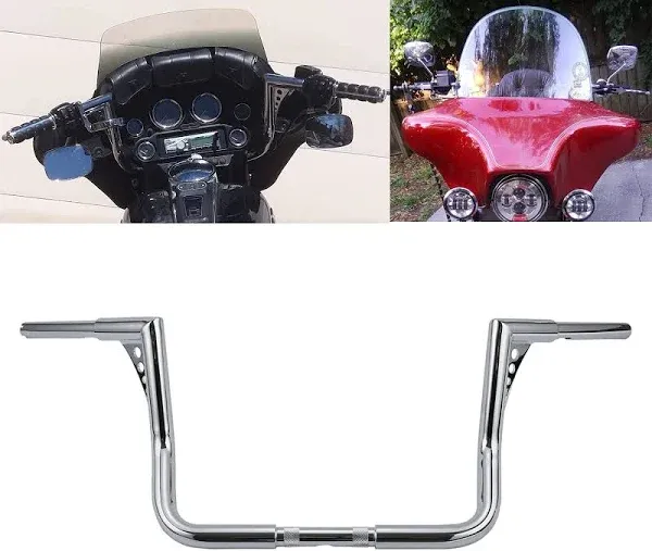 1.25&#034;12&#034; Rise Hanger Bars Handlebar For Harley Softail Sportster Dyna Wide Glide