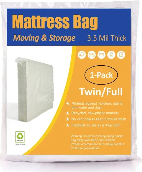 Comforthome Mattress Bag for Moving and Storage Fits and Size Mattress