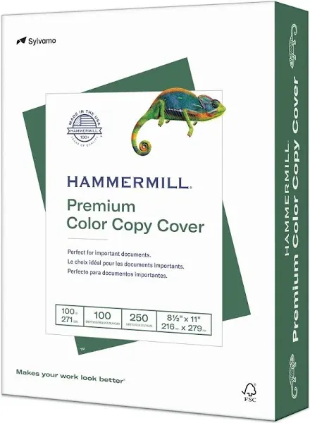 Hammermill Copier Digital Cover Stock 100 lbs. 8 1/2 x 11 Photo White 1500 Sheets 120024