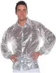 Underwraps Mens 70's Sequin Shirt Costume - One Size Fits Most