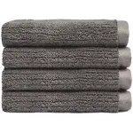 Cozy Earth Light Grey Ribbed Washcloth