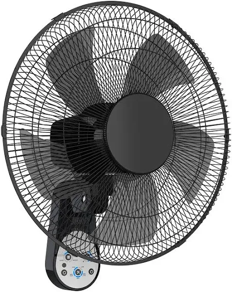 Mirdred Wall Mount Fan 16 Inch 5 Blades 5 Speeds Wall Fan with Remote Control