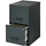 Office Designs 18 in. 2 File Drawers Two-Drawer Vertical File Cabinet Graphite