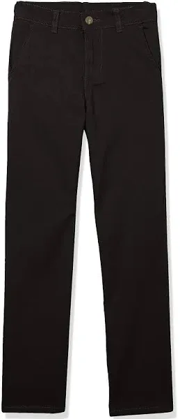 IZOD Boys' School Uniform Twill Pants, Flat Front & Comfortable Waistband with 5 Pockets