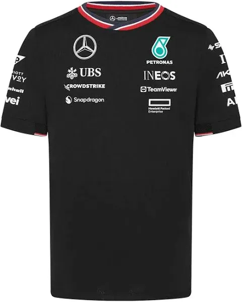 Men's Team T-Shirt Black Mercedes AMG F1 2024