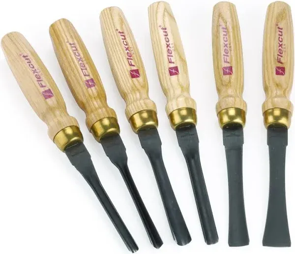 Flexcut MC150 6 Piece Mallet Wood Carving Starter Set FREE SHIP