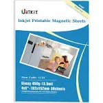 Uinkit 9 Sheets Printable Magnetic sheets Non Adhesive 13.5mil 8.5 x 11 inches Letter Size Thick Flexible Magnetic Printer Paper for Fridge, DIY Crafts