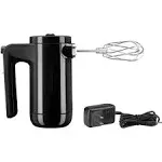 KitchenAid - Cordless 7 Speed Hand Mixer - Onyx Black