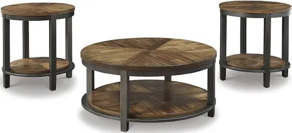 Ashley Roybeck Table (Set of 3) Brown