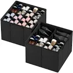 SpaceAid Foldable Shoe Organizer with Adjustable Dividers