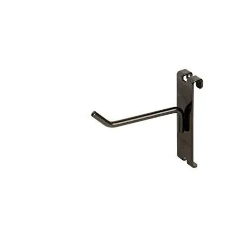 GWH4B 4&#034; Black Gridwall Peg Hooks (Pack of 12)