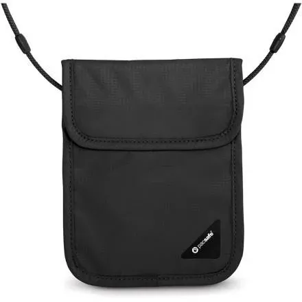 Pacsafe Coversafe X75 Anti-Theft RFID Blocking Neck Pouch, Black