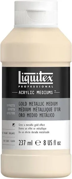 Liquitex Acrylic Effects Metallic Medium - Gold, 237 ml, Bottle