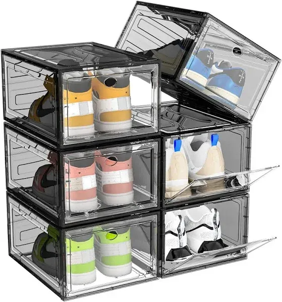 ARSTPEOE Upgrade Harder Solid Plastic Shoe Organizer Shoe Storage with Magnetic Front