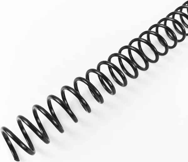 Binditek 100 Pack Plastic Spiral Binding Coils, 12mm(1/2"), 90 Sheet Capacity, 4:1 Pitch, Black Binding Spirals, for Students and Coworkers