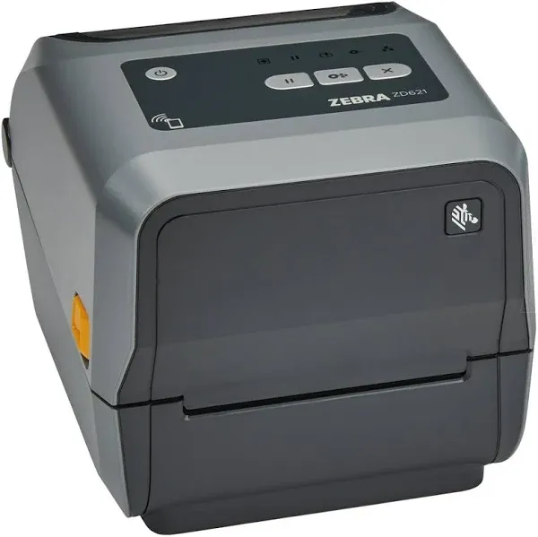 ZEBRA ZD621 Thermal Transfer Desktop Printer 203 dpi Print Width 4-inch USB Serial Ethernet 802.11ac ZD6A042-301L01EZ