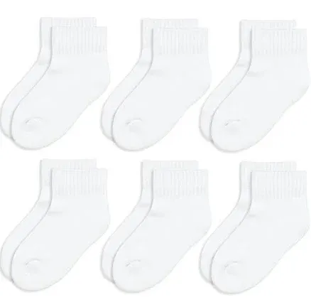 Jefferies Socks Big Boys' Seamless-Toe Quarter Athletic Socks (Pack of 6)