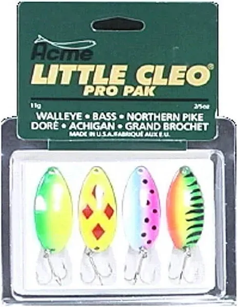 Acme Little Cleo Pro Pack Lure Kit 2/5 oz Assorted 4 Per Pack #KT-50