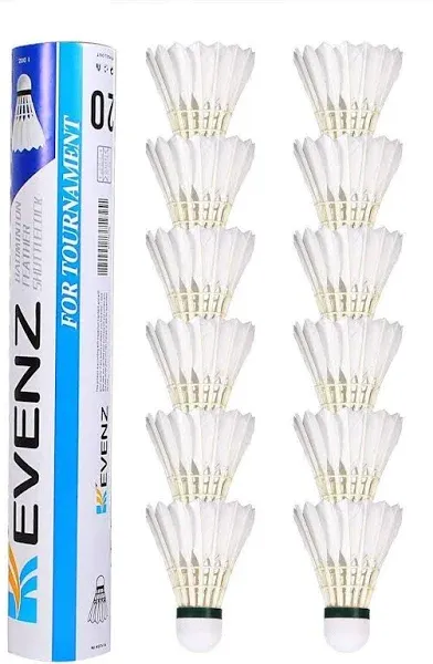 KEVENZ Goose Feather Badminton Shuttlecocks with Great Stability and Durability, High Speed Badminton Birdies