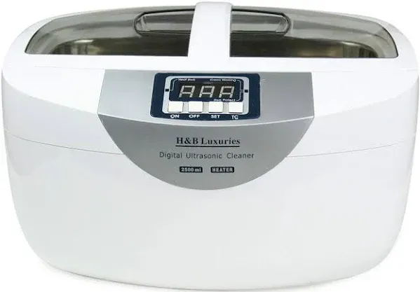 Industrial Grade Ultrasonic Cleaner 160 Watts 2.5 Liters with Heater for Gun Par