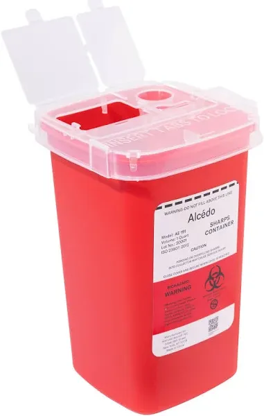 Alcedo Sharps Container 1 Quart 3-Pack