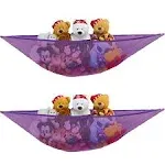 SimpleHouseware Stuffed Animals Jumbo Toy Storage Hammock, 2 Pack, Purple