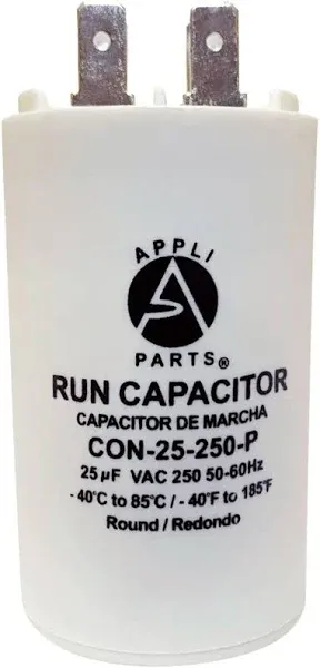 Appli Parts Run Capacitor for electric motors 25 Mfd uF (microfarads) 250VAC ...