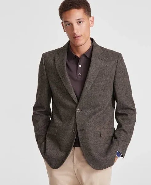 Nautica Men's Brown Herringbone Sport Coat